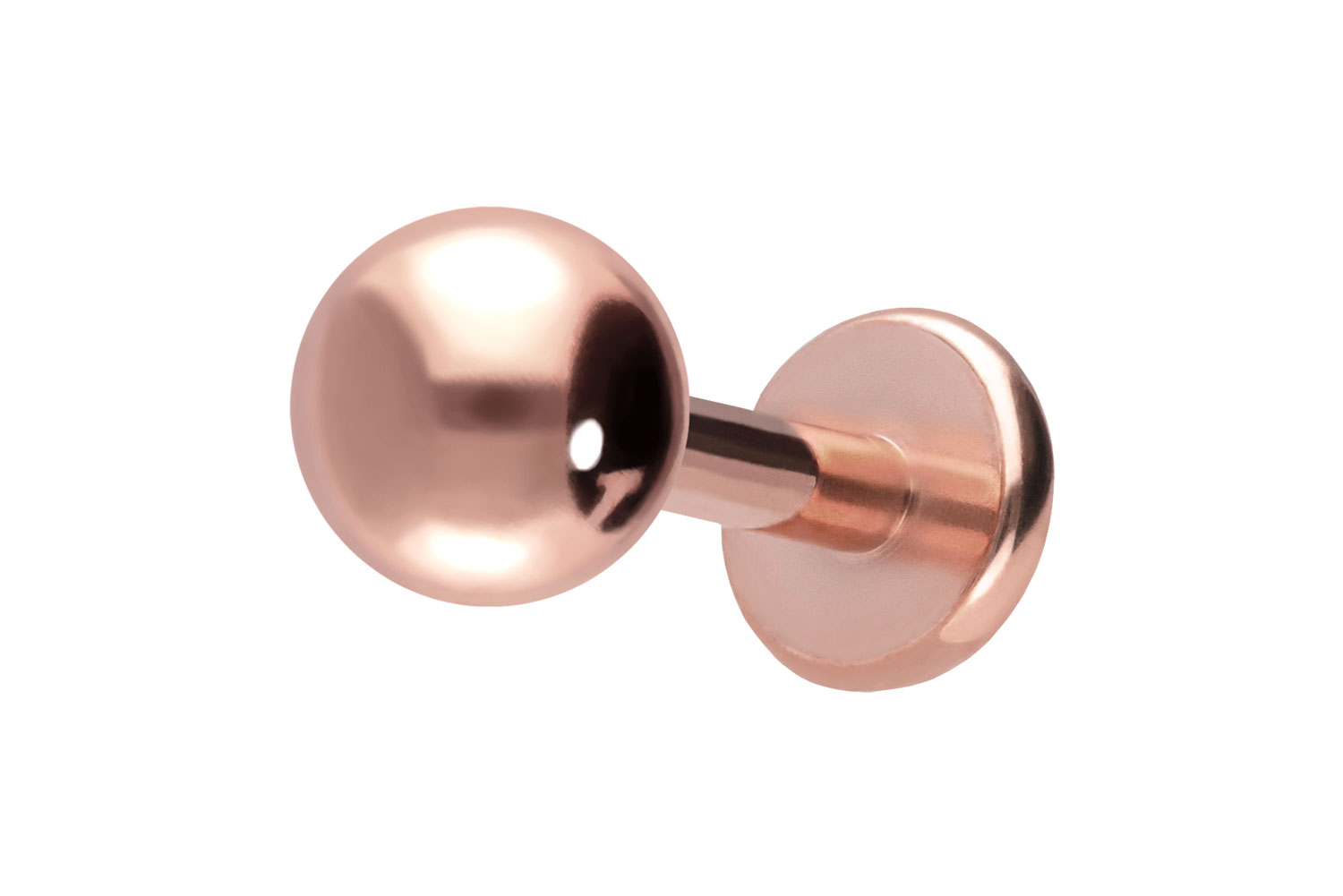 Titan Labret Piercing mit Push Fit